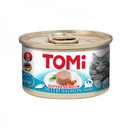 TOMi with Salmon ЛОСОСЬ влажный корм для кошек 85 г (201015)